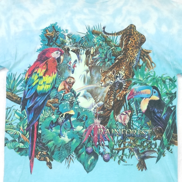 Vintage 90s Nature Habitat Moody Gardens Rainforest Animal Galveston Wrap-around - Picture 2 of 16
